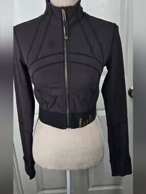 RARE Lululemon Special Edition Cropped Define Jacket Gold Black Everlux 6